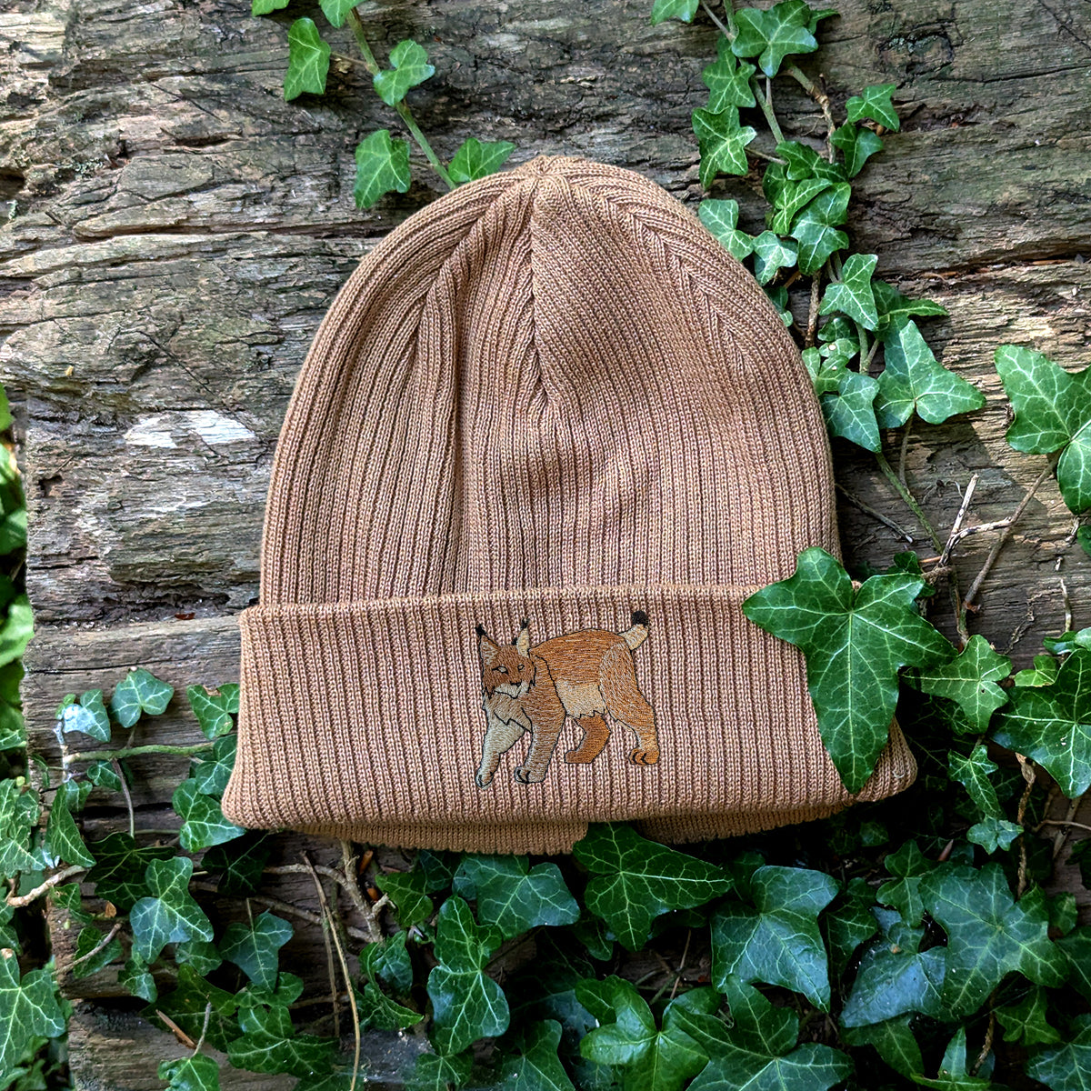Lynx Embroidered Beanie