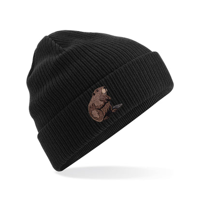 Beaver Embroidered Beanie