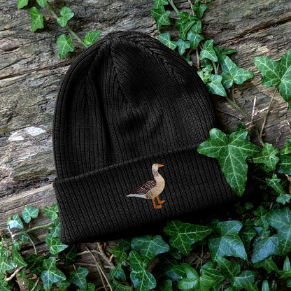 Greylag Goose Embroidered Beanie