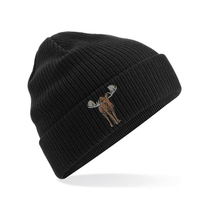 Moose Embroidered Beanie