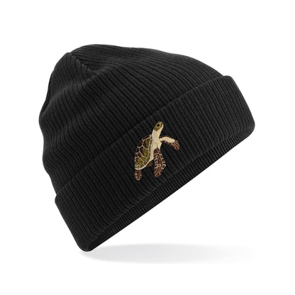 Sea Turtle Embroidered Beanie