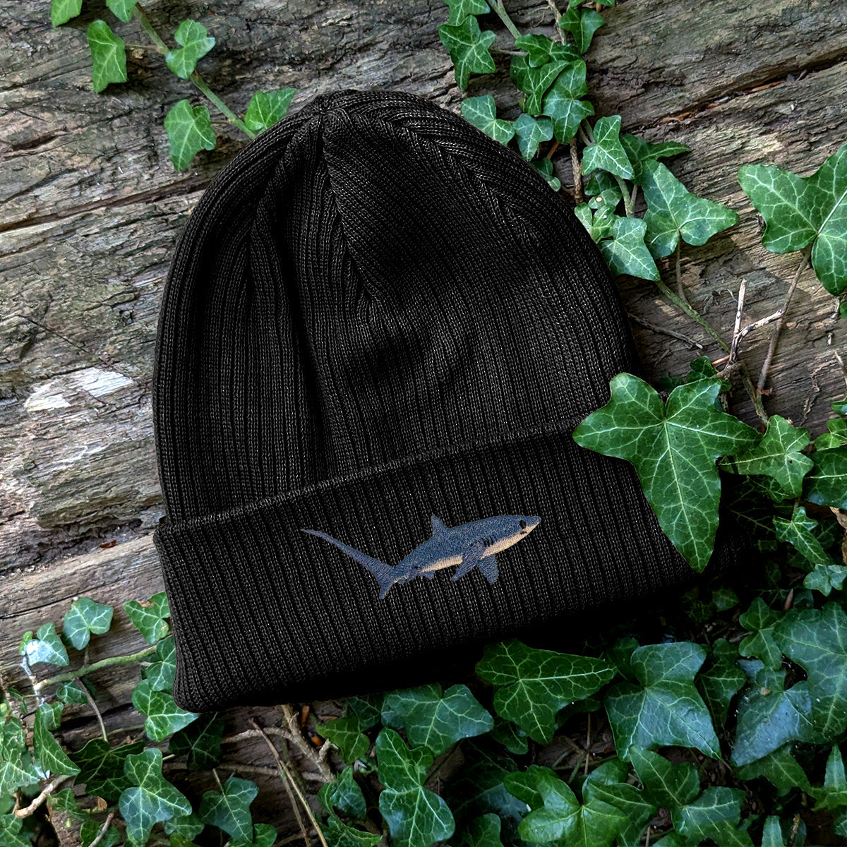 Thresher Shark Embroidered Beanie
