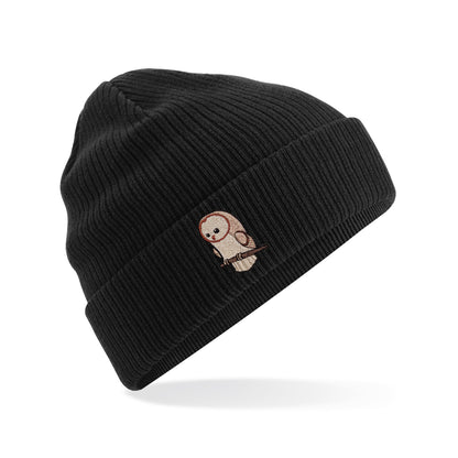 Barn Owl Cute Embroidered Beanie