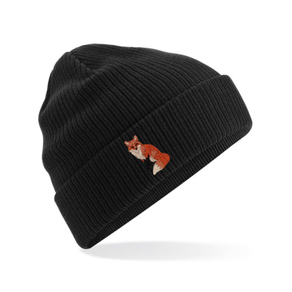 Fox Embroidered Beanie