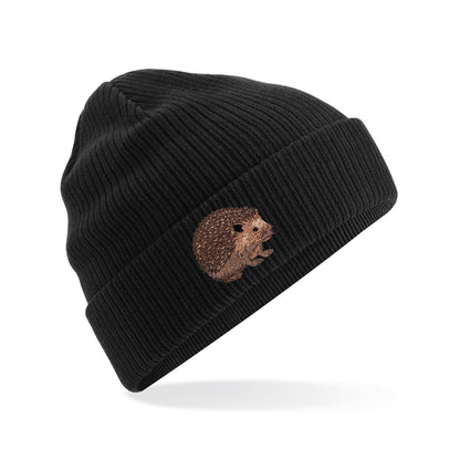 Hedgehog Embroidered Beanie