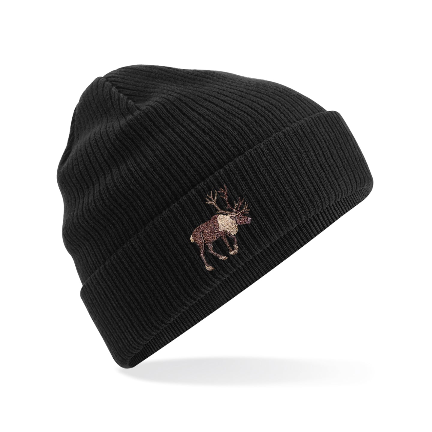 Reindeer Embroidered Beanie