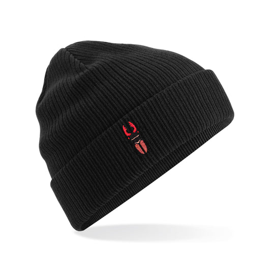 Stag Beetle Embroidered Beanie