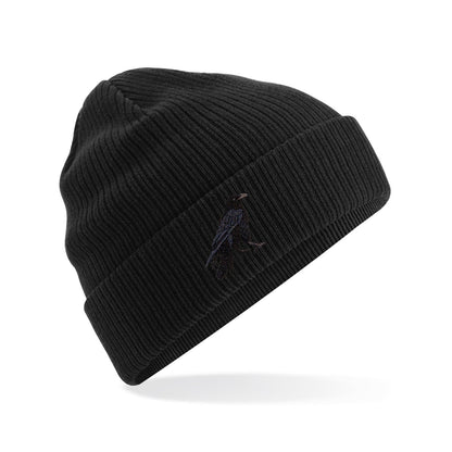 Crow Embroidered Beanie