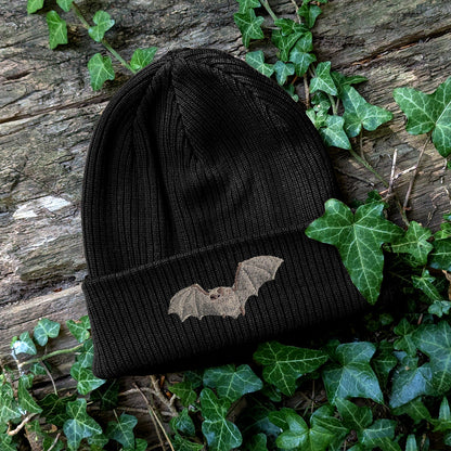 Natterer's Bat Embroidered Beanie