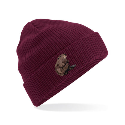 Beaver Embroidered Beanie