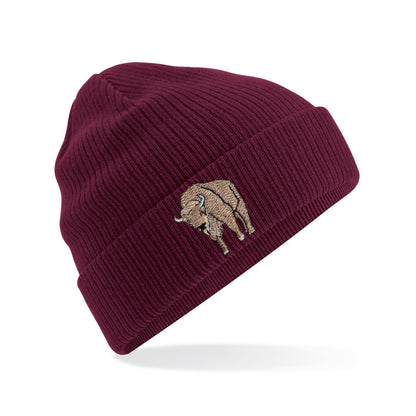 Bison Embroidered Beanie