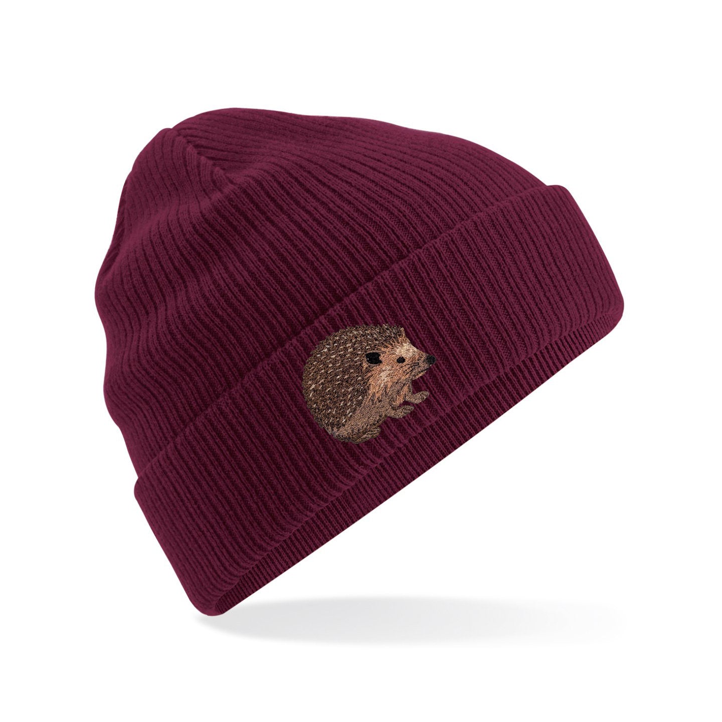 Hedgehog Embroidered Beanie