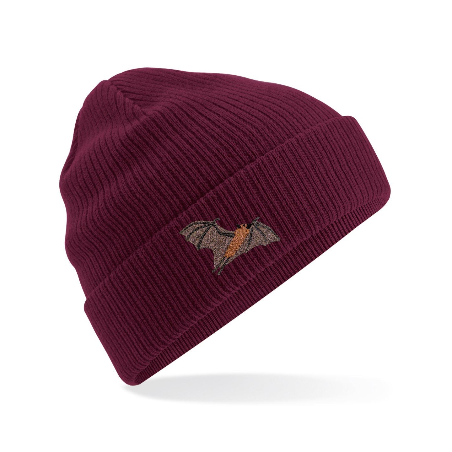 Fruit Bat Embroidered Beanie