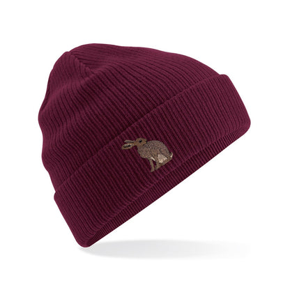 Hare Embroidered Beanie