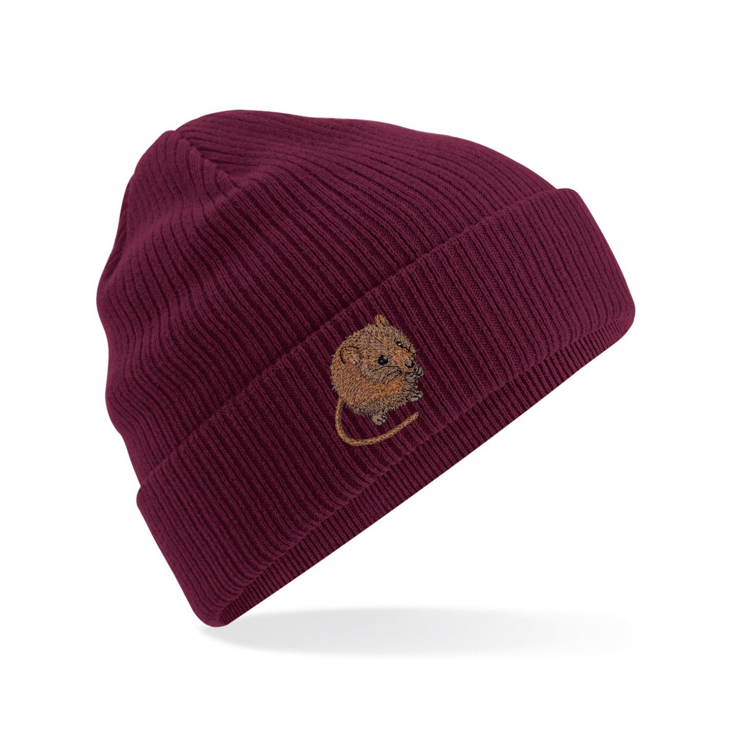Harvest Mouse Embroidered Beanie