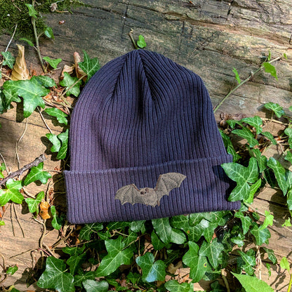 Natterer's Bat Embroidered Beanie