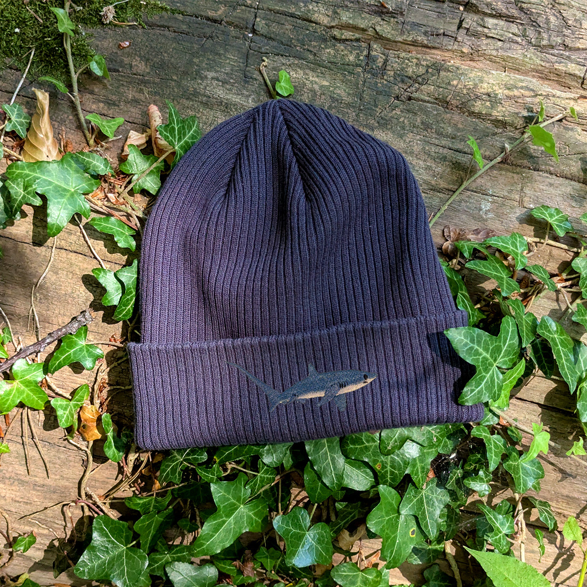 Thresher Shark Embroidered Beanie