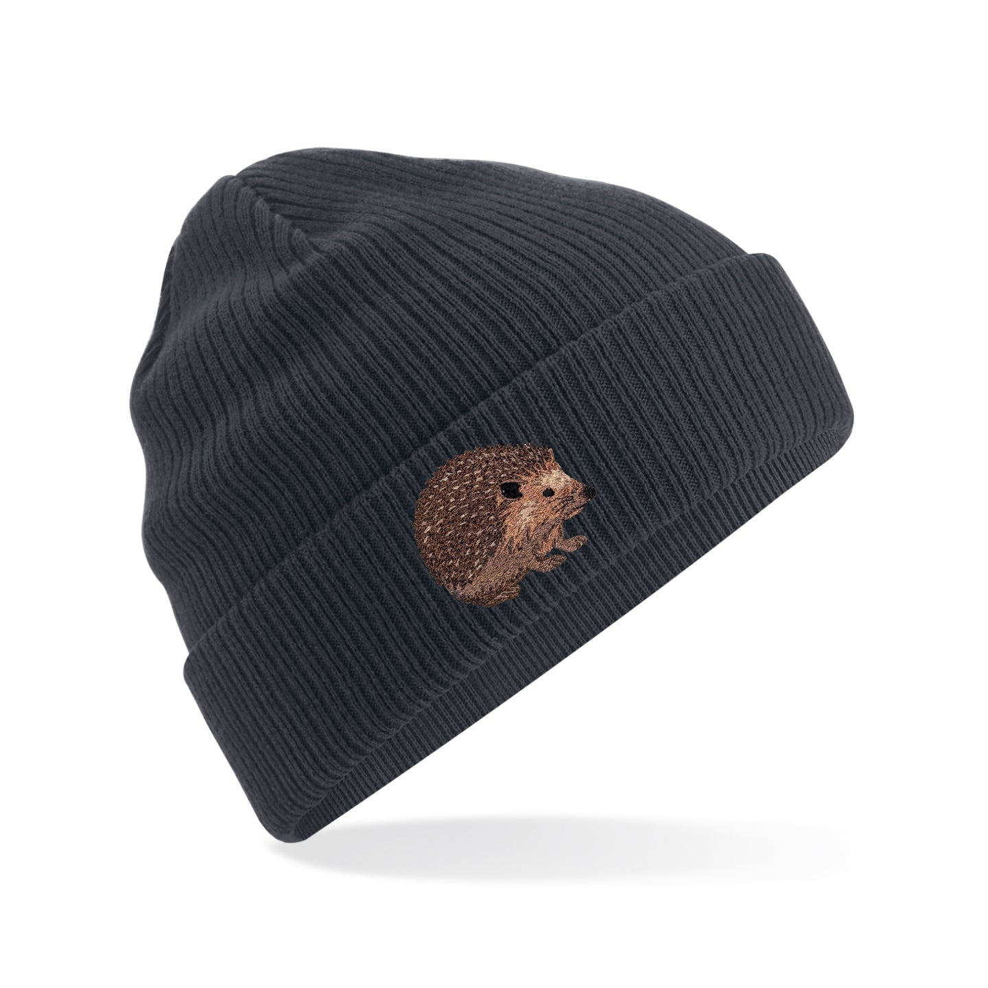 Hedgehog Embroidered Beanie