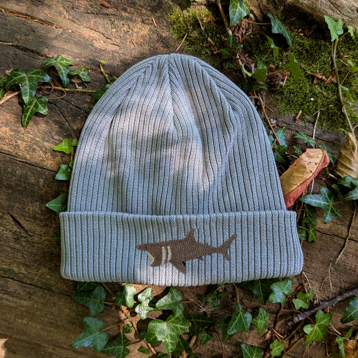 Basking Shark Embroidered Beanie
