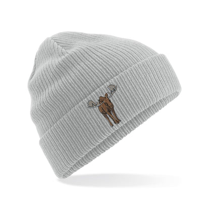 Moose Embroidered Beanie