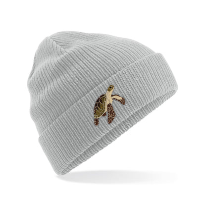 Sea Turtle Embroidered Beanie
