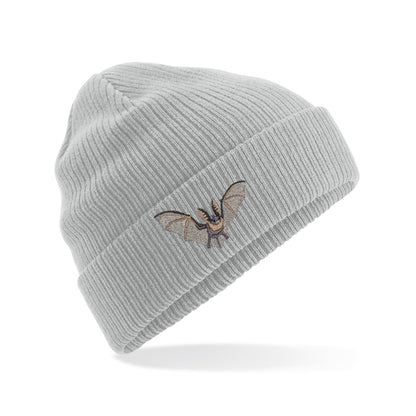 Grey Long-Eared Bat Embroidered Beanie