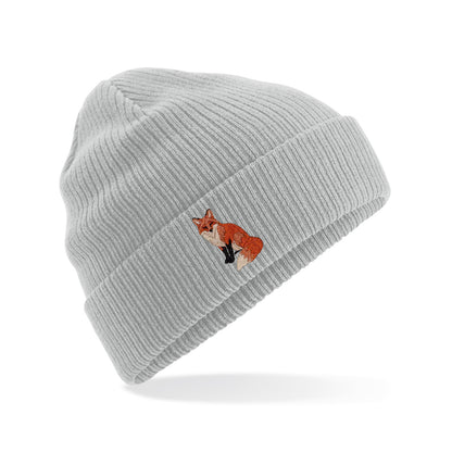 Fox Embroidered Beanie