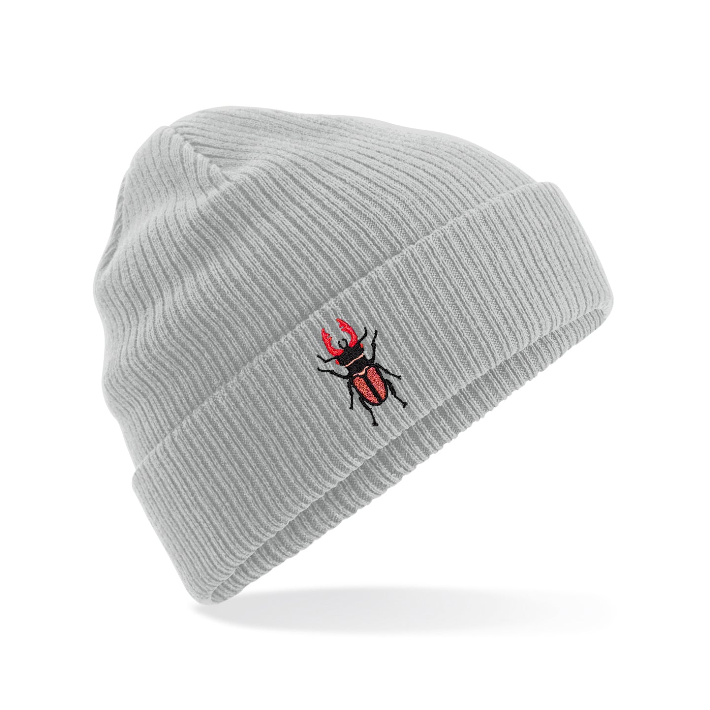Stag Beetle Embroidered Beanie