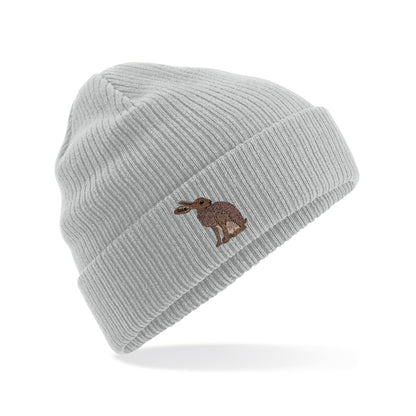 Hare Embroidered Beanie