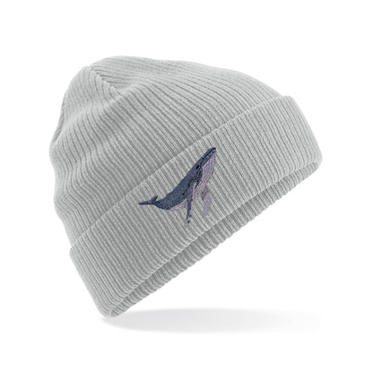 Humpback Whale Embroidered Beanie