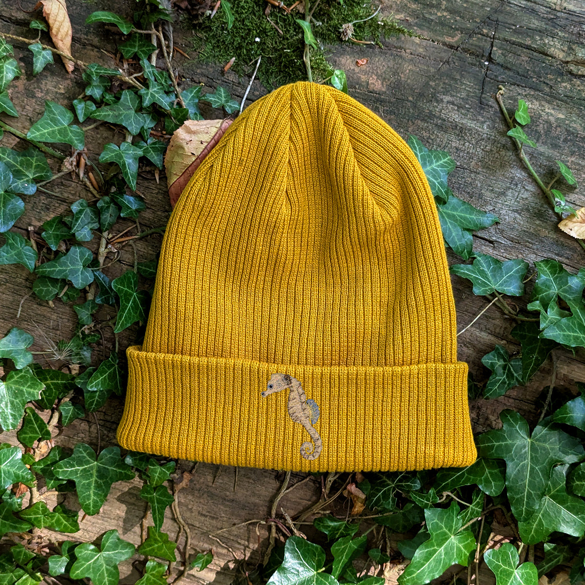 Seahorse Embroidered Beanie