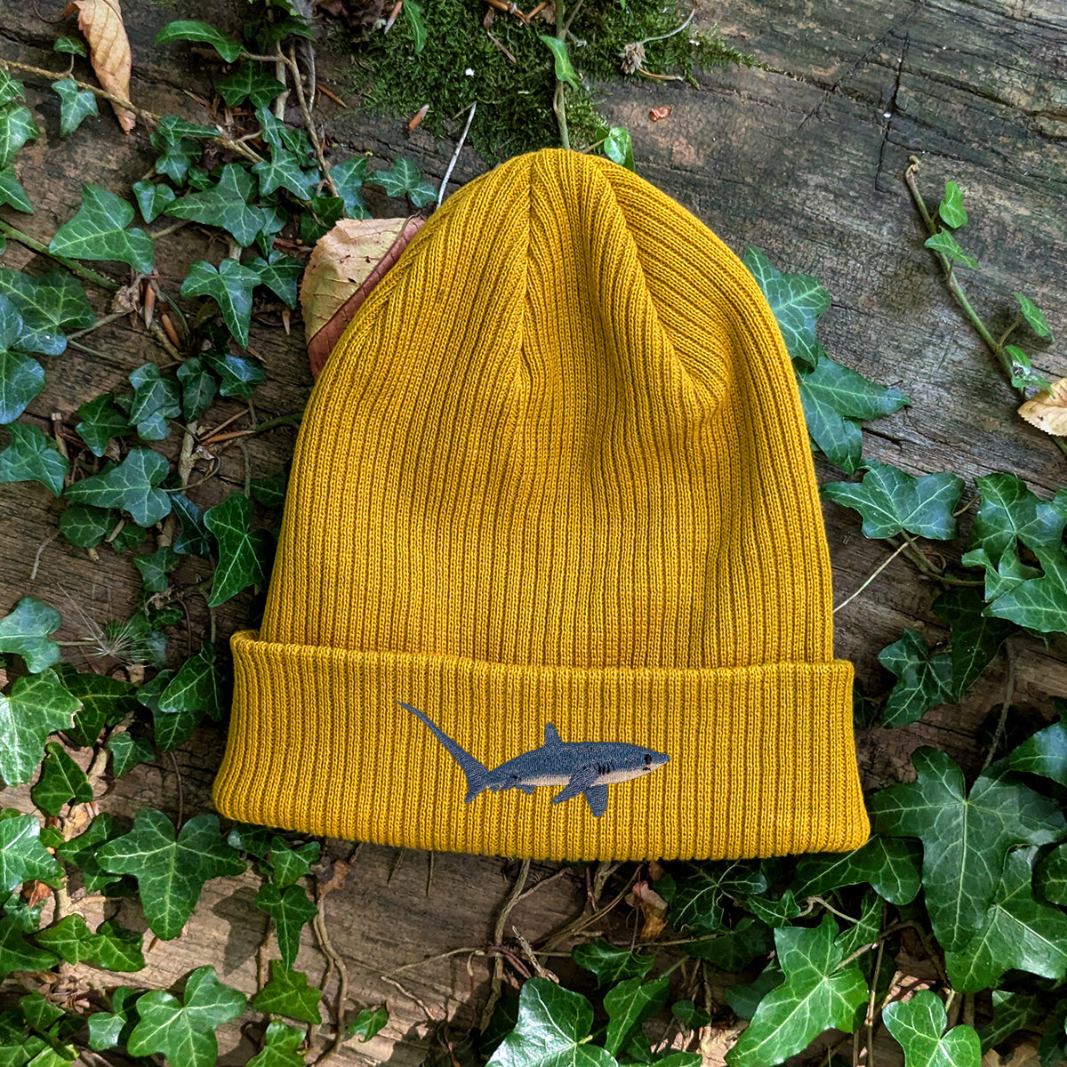 Thresher Shark Embroidered Beanie