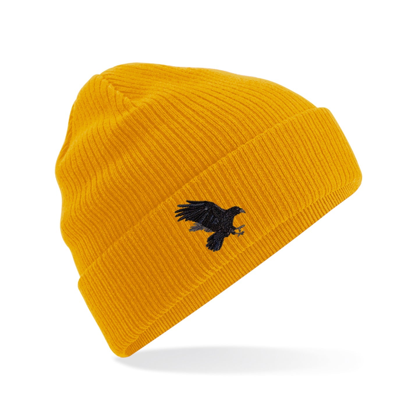 Raven Embroidered Beanie
