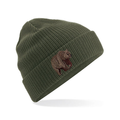 Bear Embroidered Beanie