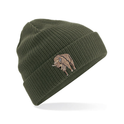 Bison Embroidered Beanie