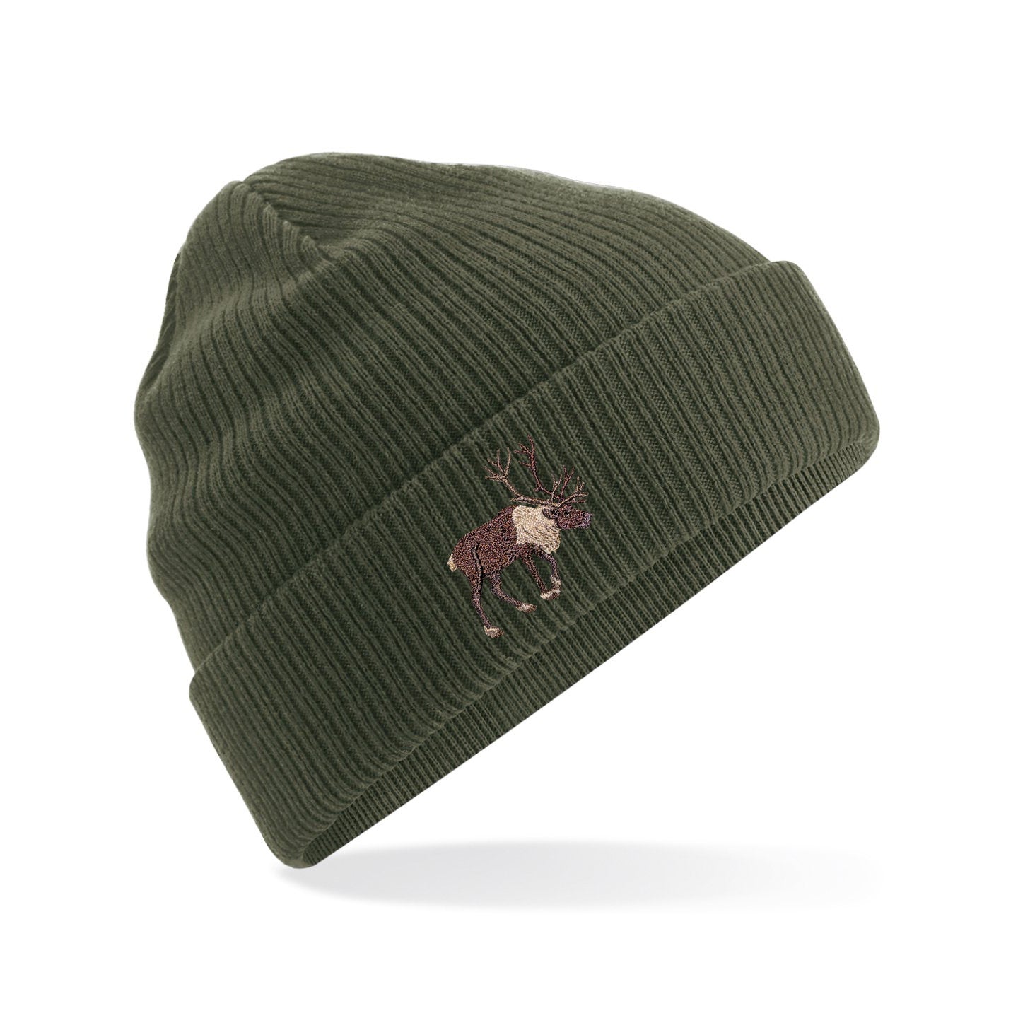 Reindeer Embroidered Beanie