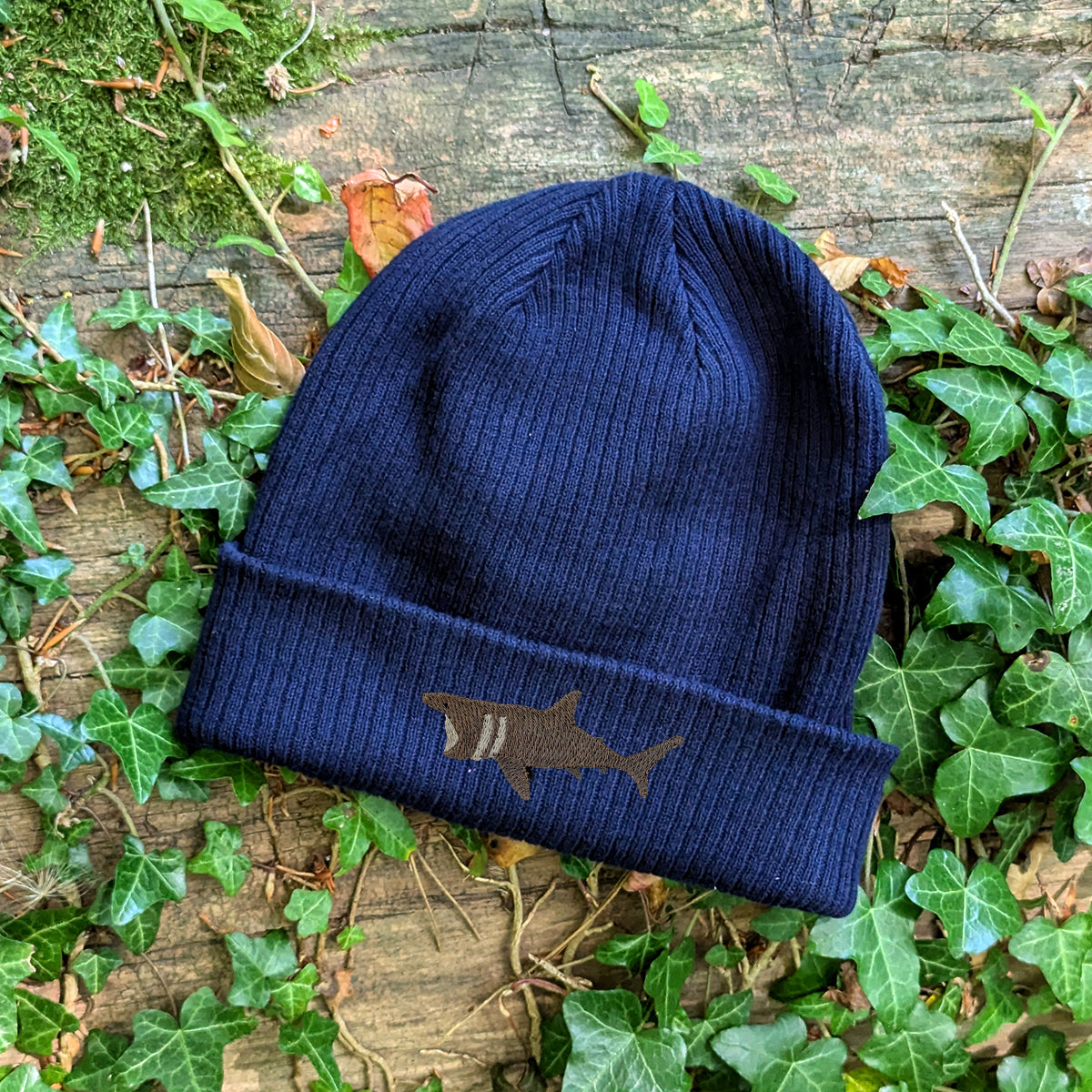 Basking Shark Embroidered Beanie
