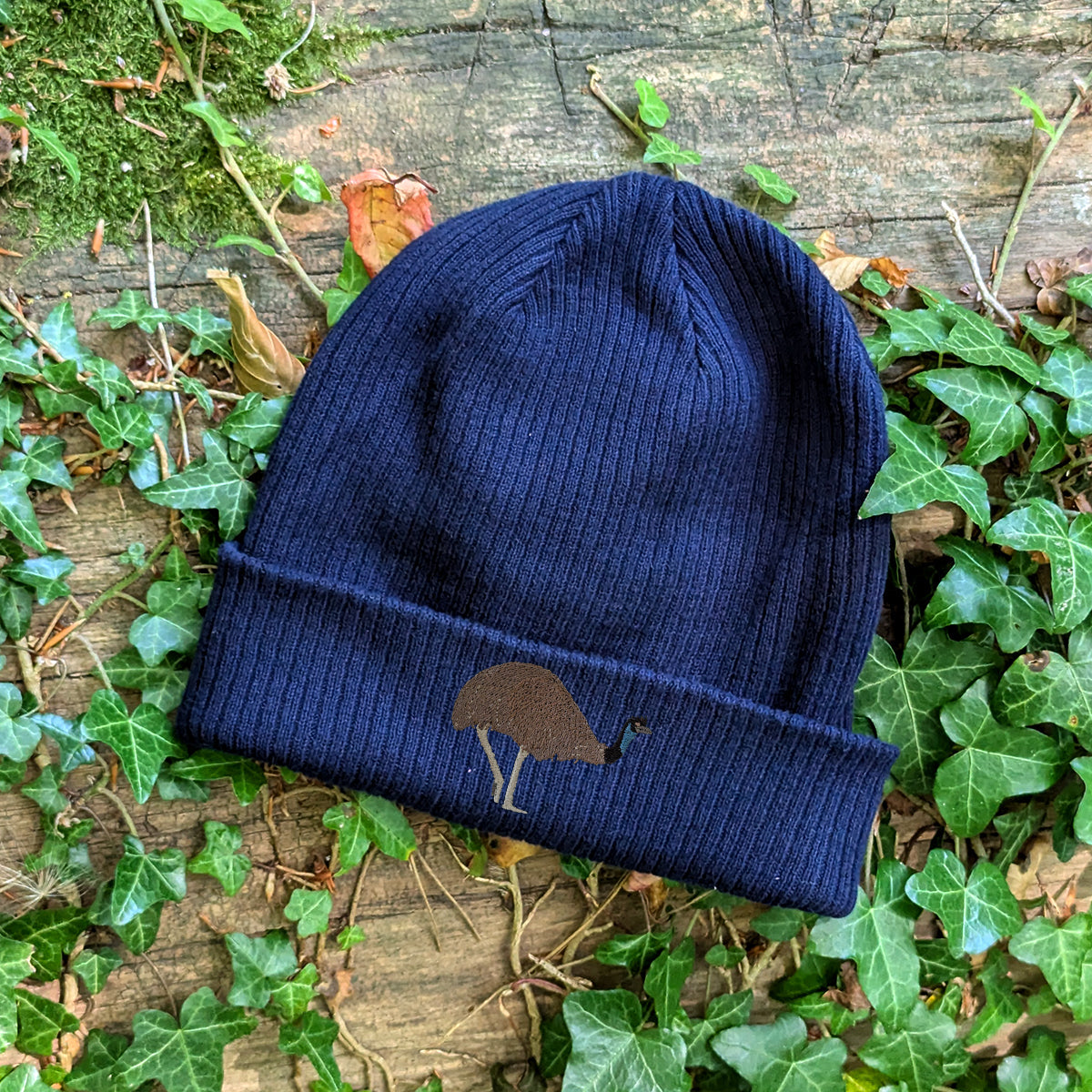 Emu Embroidered Beanie