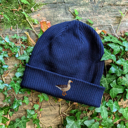 Greylag Goose Embroidered Beanie