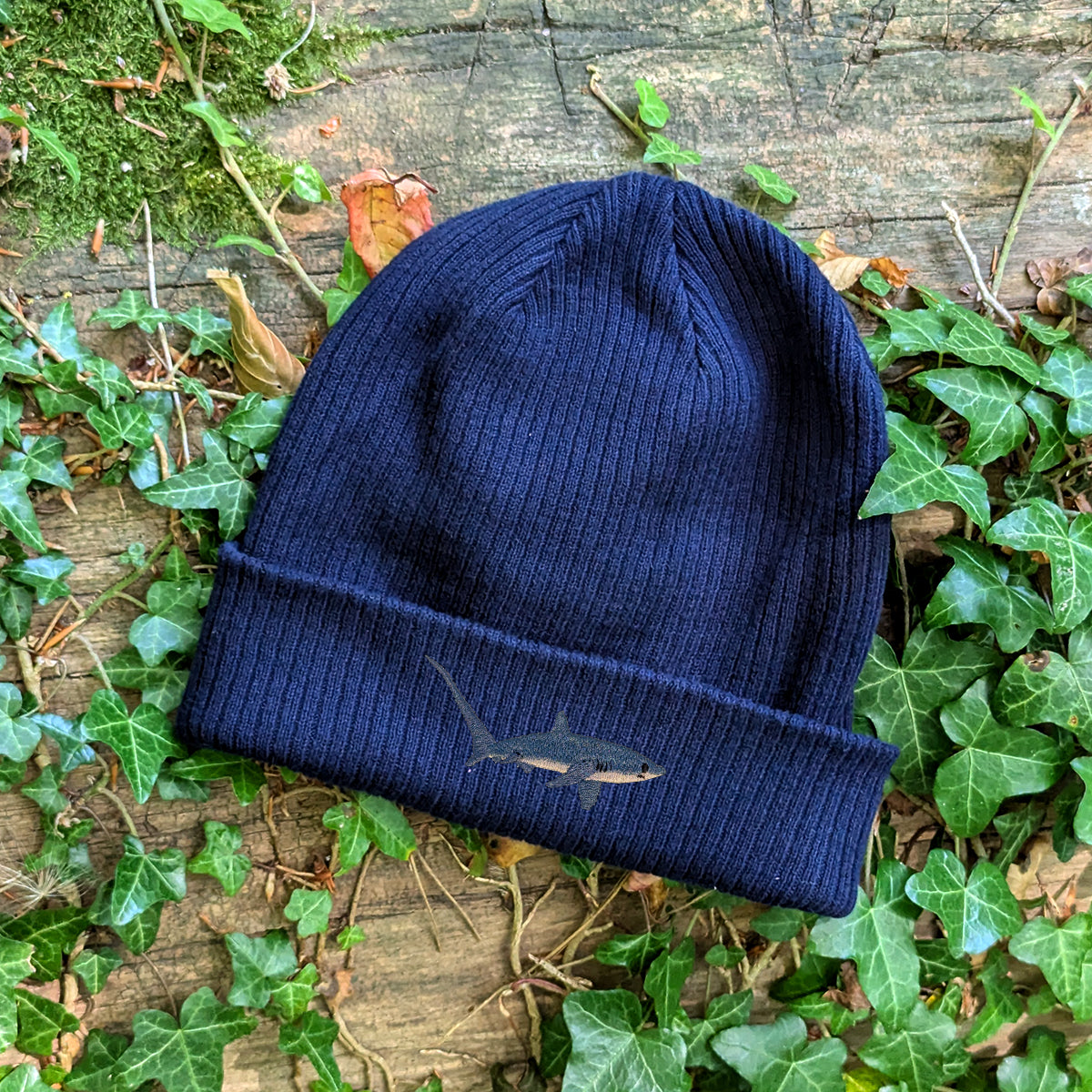 Thresher Shark Embroidered Beanie