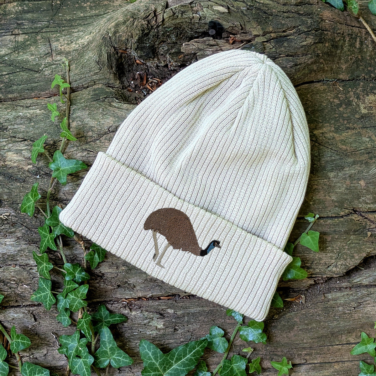 Emu Embroidered Beanie