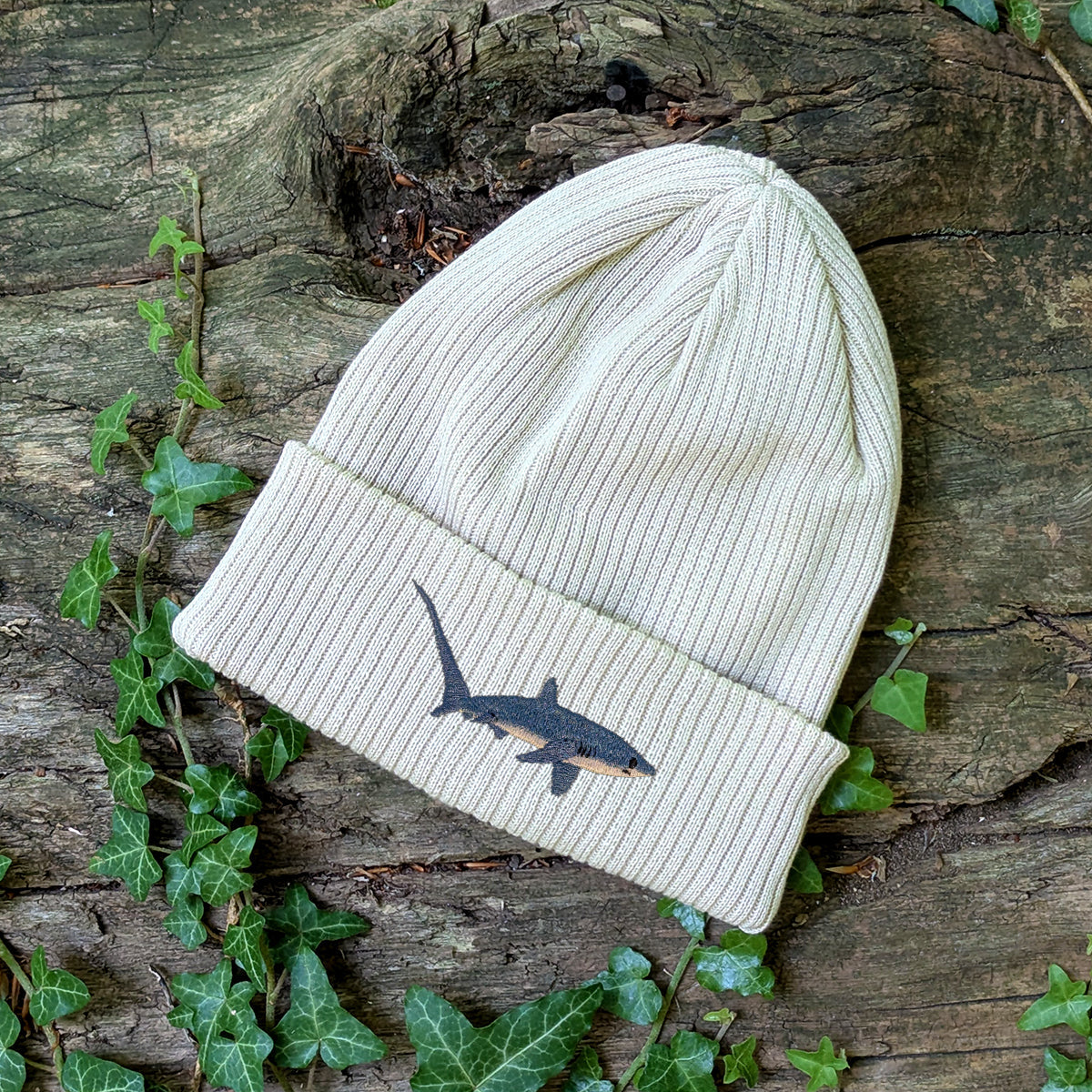 Thresher Shark Embroidered Beanie