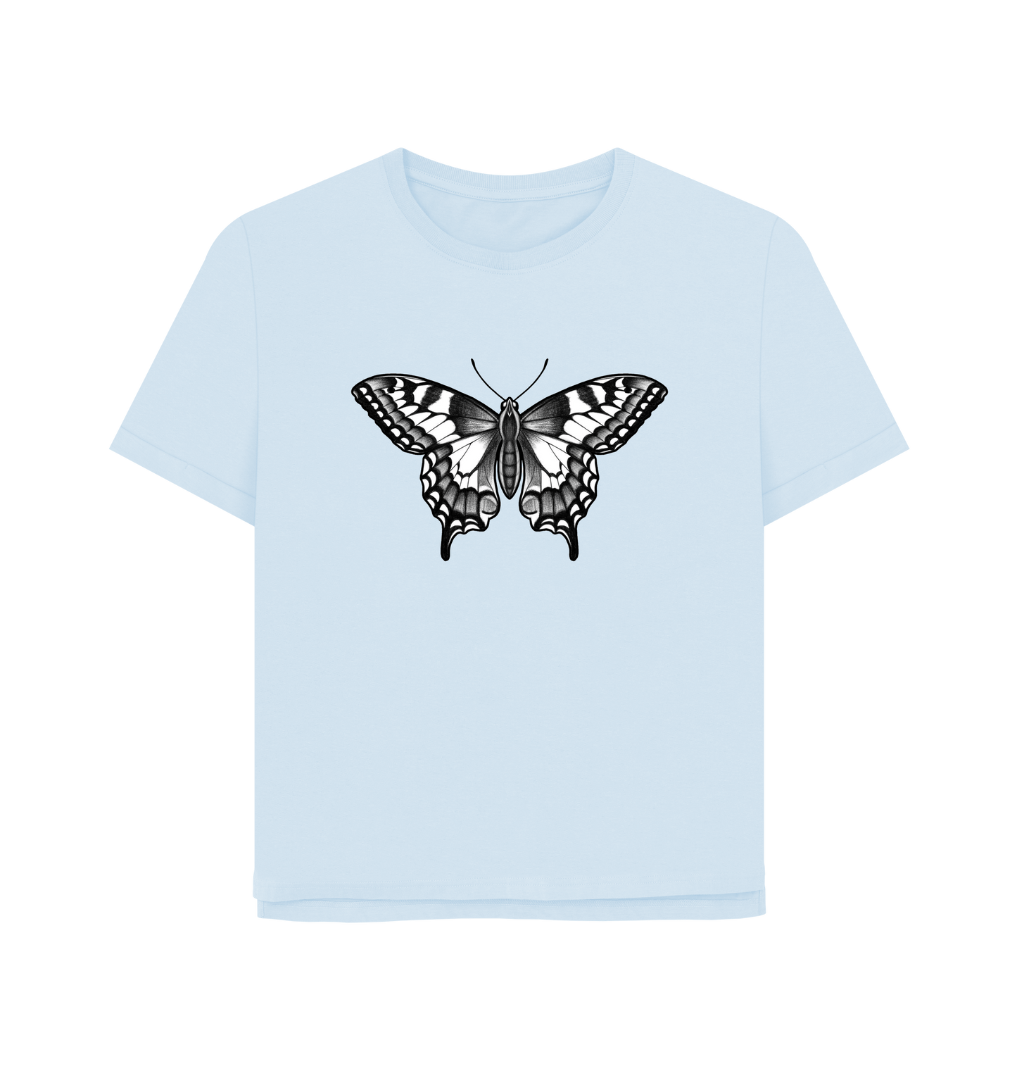 Sky Blue Printed T-shirt Front