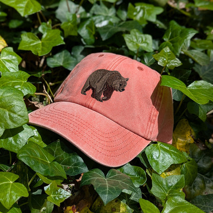Brown Bear Embroidered Baseball Cap