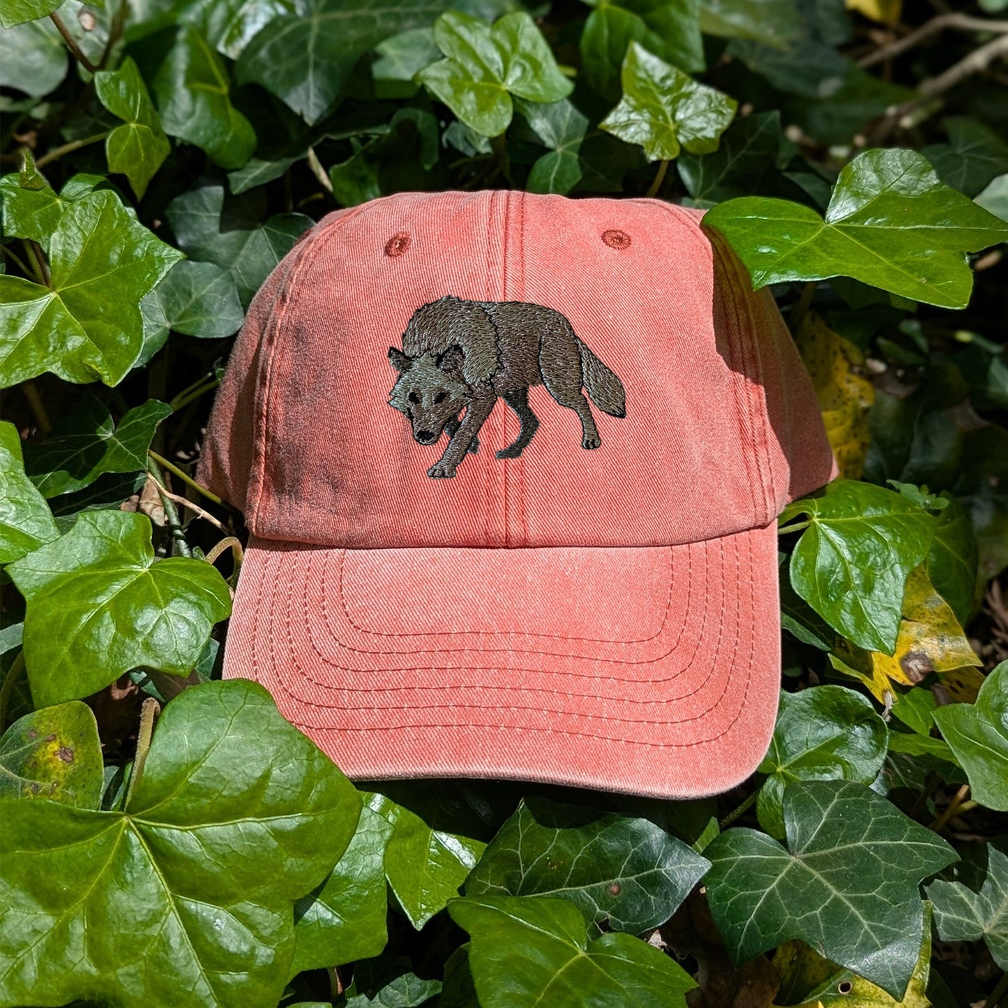 Grey Wolf Embroidered Baseball Cap