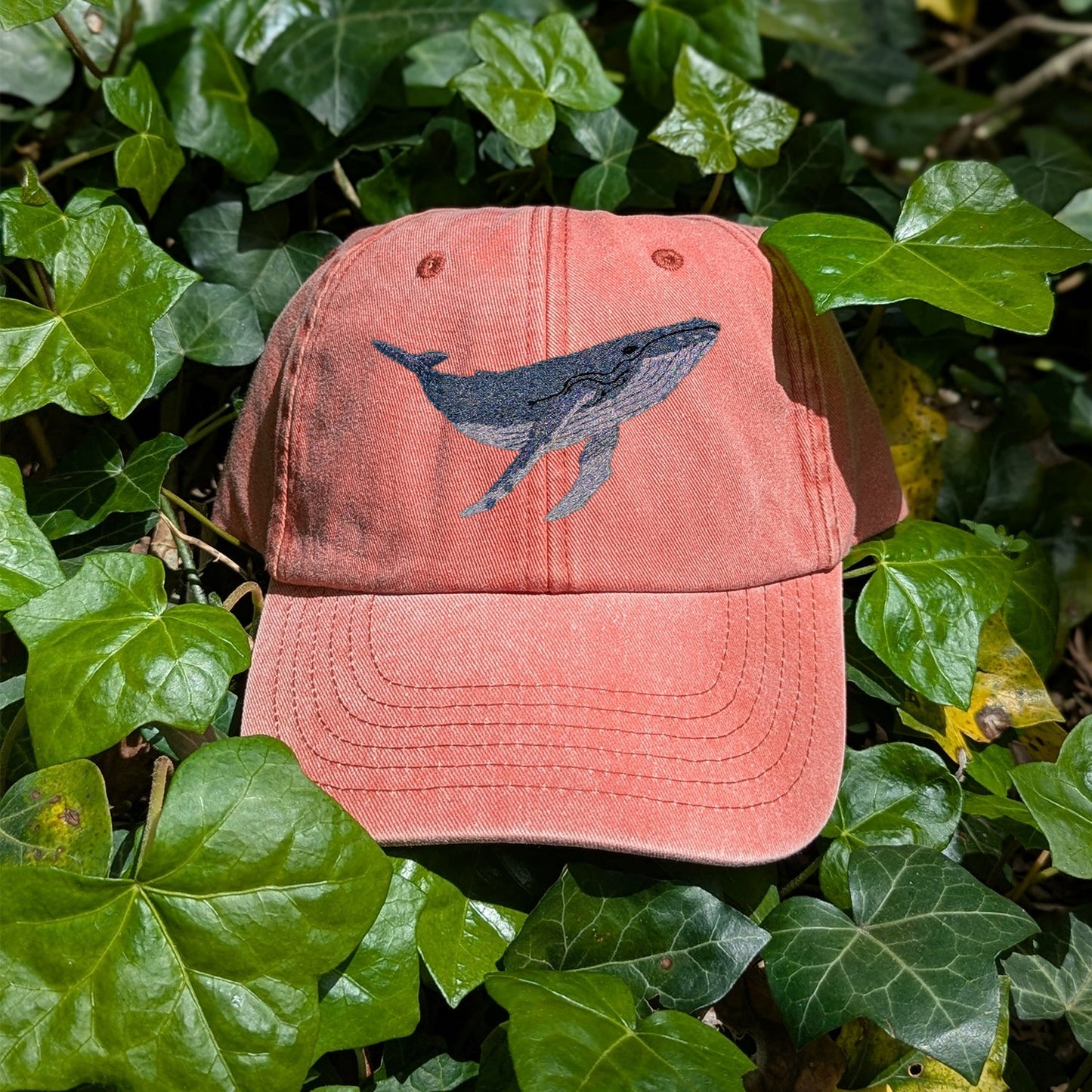 Humpback Whale Embroidered Baseball Cap