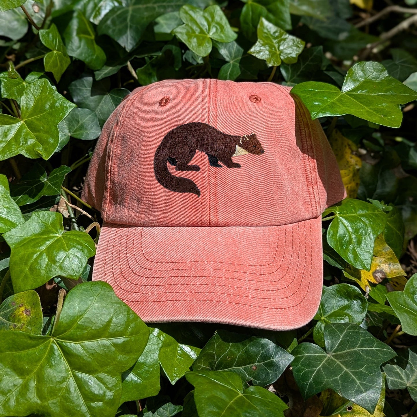 Pine Marten Embroidered Baseball Cap