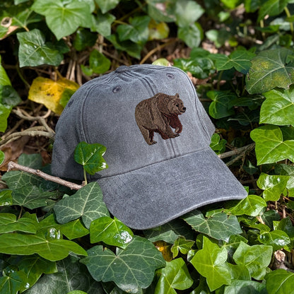 Brown Bear Embroidered Baseball Cap
