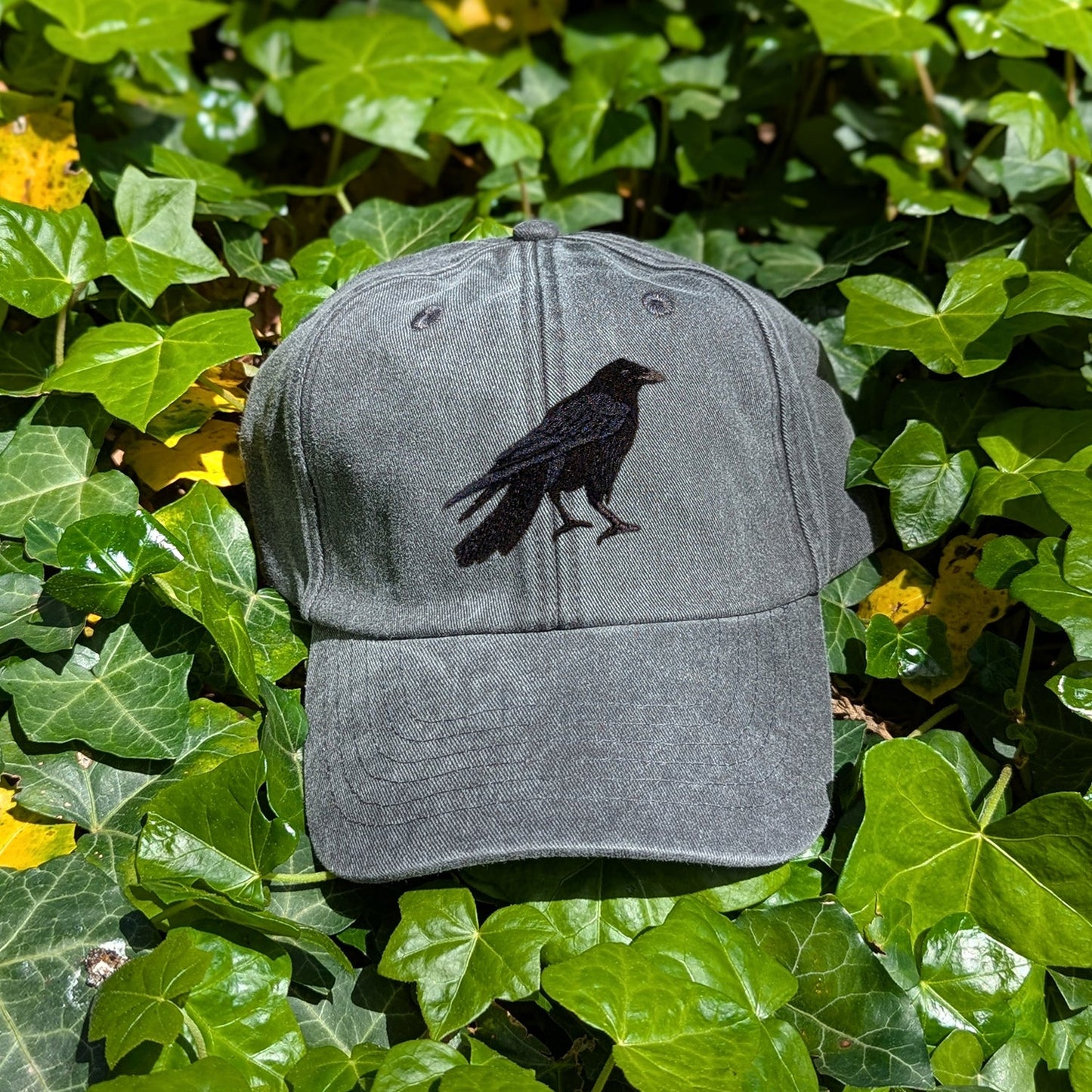 Crow Embroidered Baseball Cap