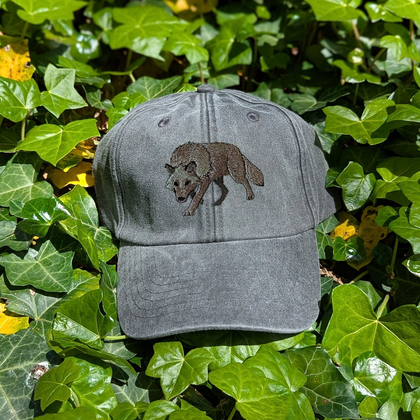 Grey Wolf Embroidered Baseball Cap